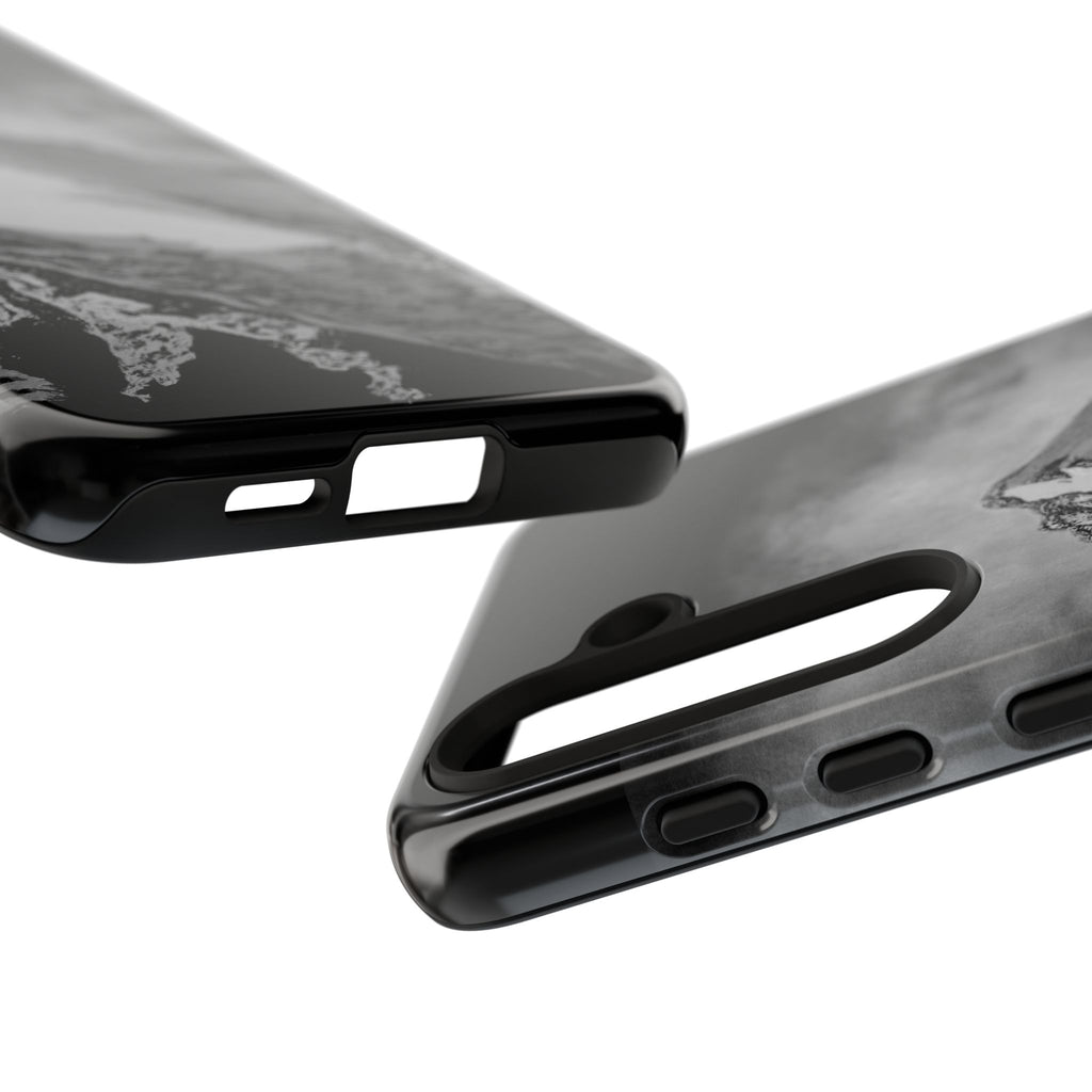 Mountain Peak Phone Case — Black & White Alpine Protective Case