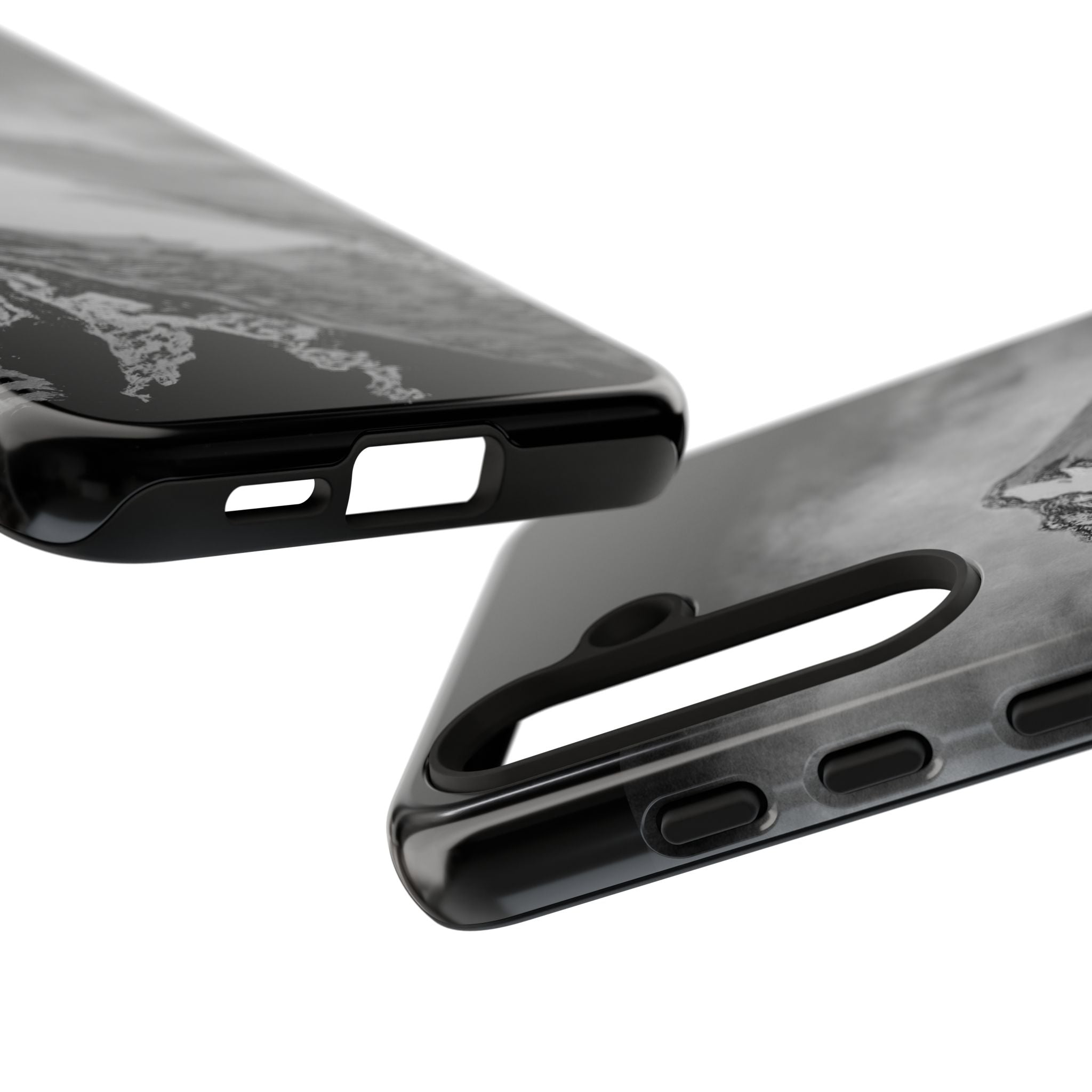 Mountain Peak Phone Case — Black & White Alpine Protective Case