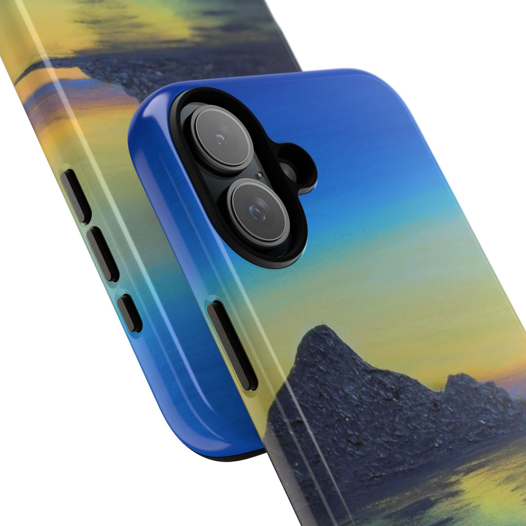Sunset Cove Phone Case — Durable Protective Tough Case with Tranquil Beach Landscape