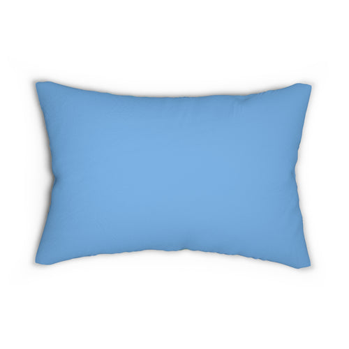 Blue Mountain Sunrise Lumbar Pillow — Scenic Alpine Landscape Accent