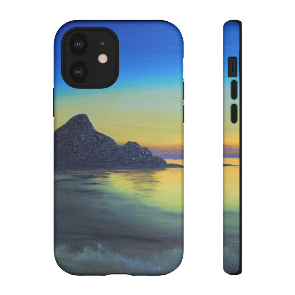 Sunset Cove Phone Case — Durable Protective Tough Case with Tranquil Beach Landscape