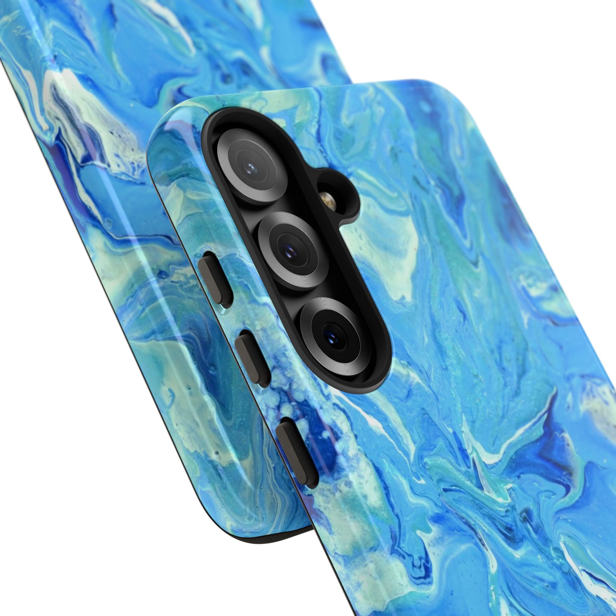Blue Marble Tough Phone Case — Ocean Swirl Protective iPhone Cover