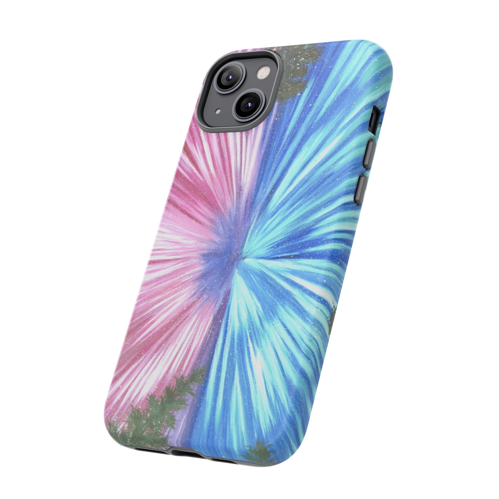 Phone Case — Pink & Blue Burst Tough Protective Case