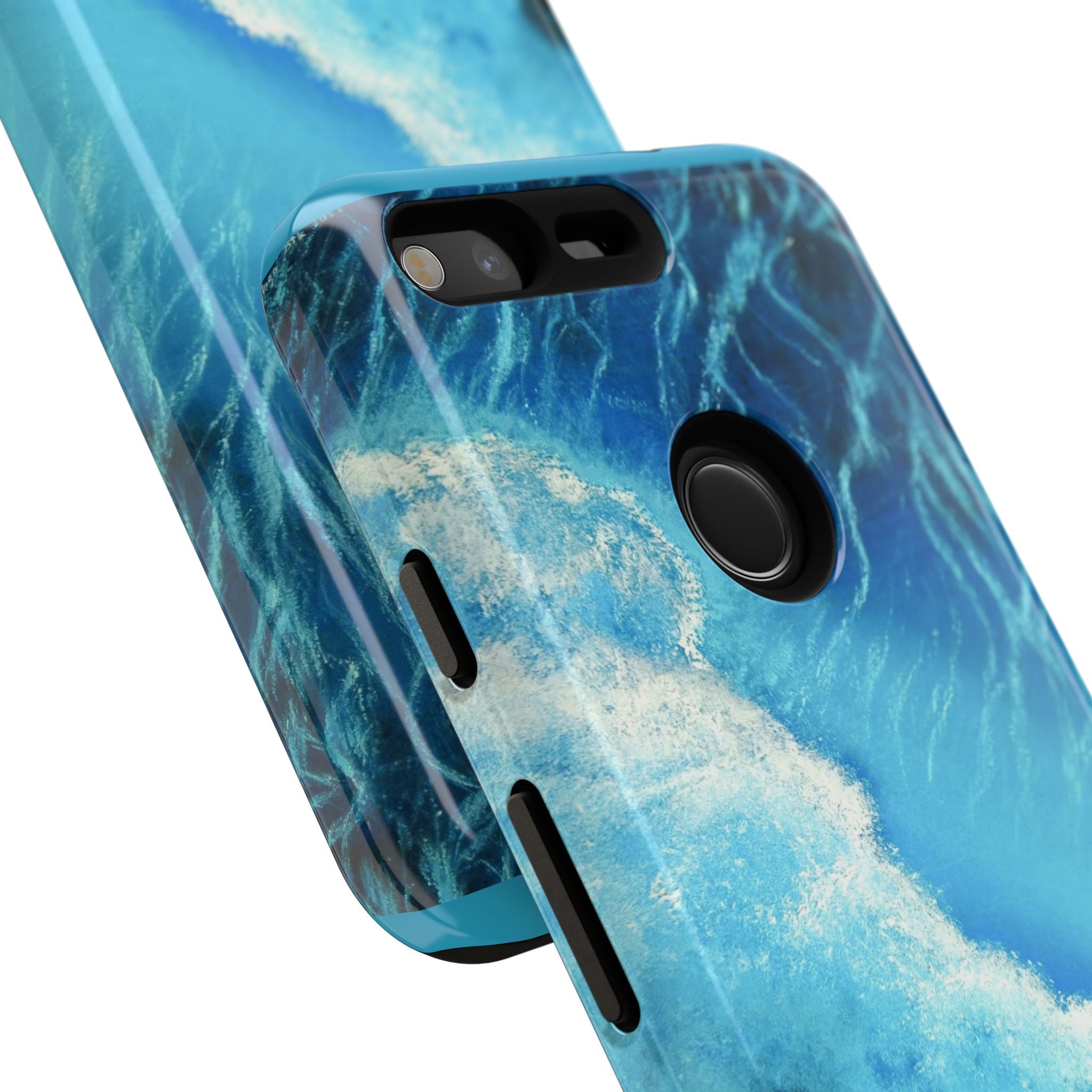 Ocean Wave Tough Phone Case — Blue Sea Water Protective Cover