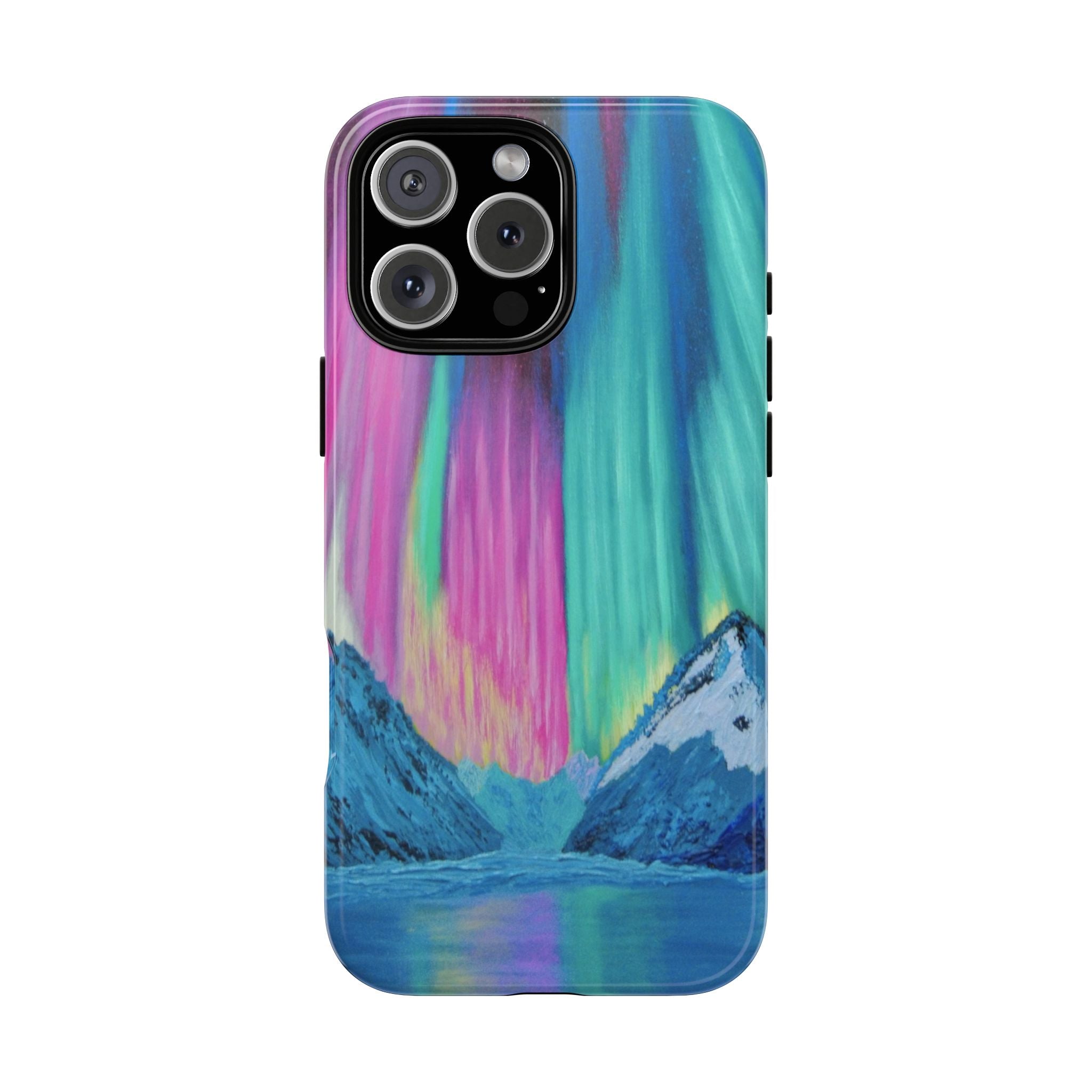 Aurora Mountain Tough Phone Case — Northern Lights Protective iPhone Cover