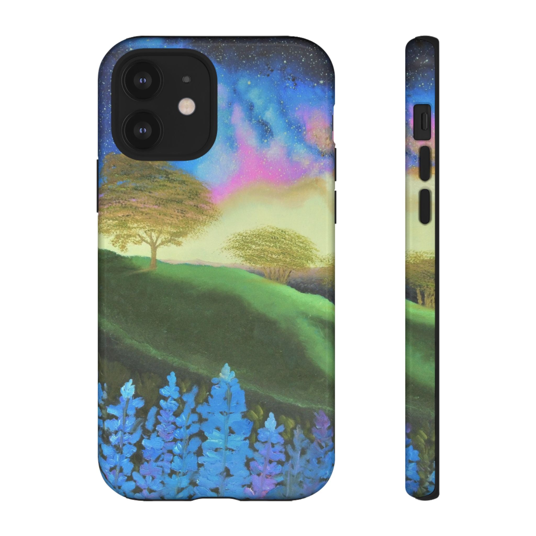 Aurora Nightscape Phone Case — Galaxy Meadow Protective Case