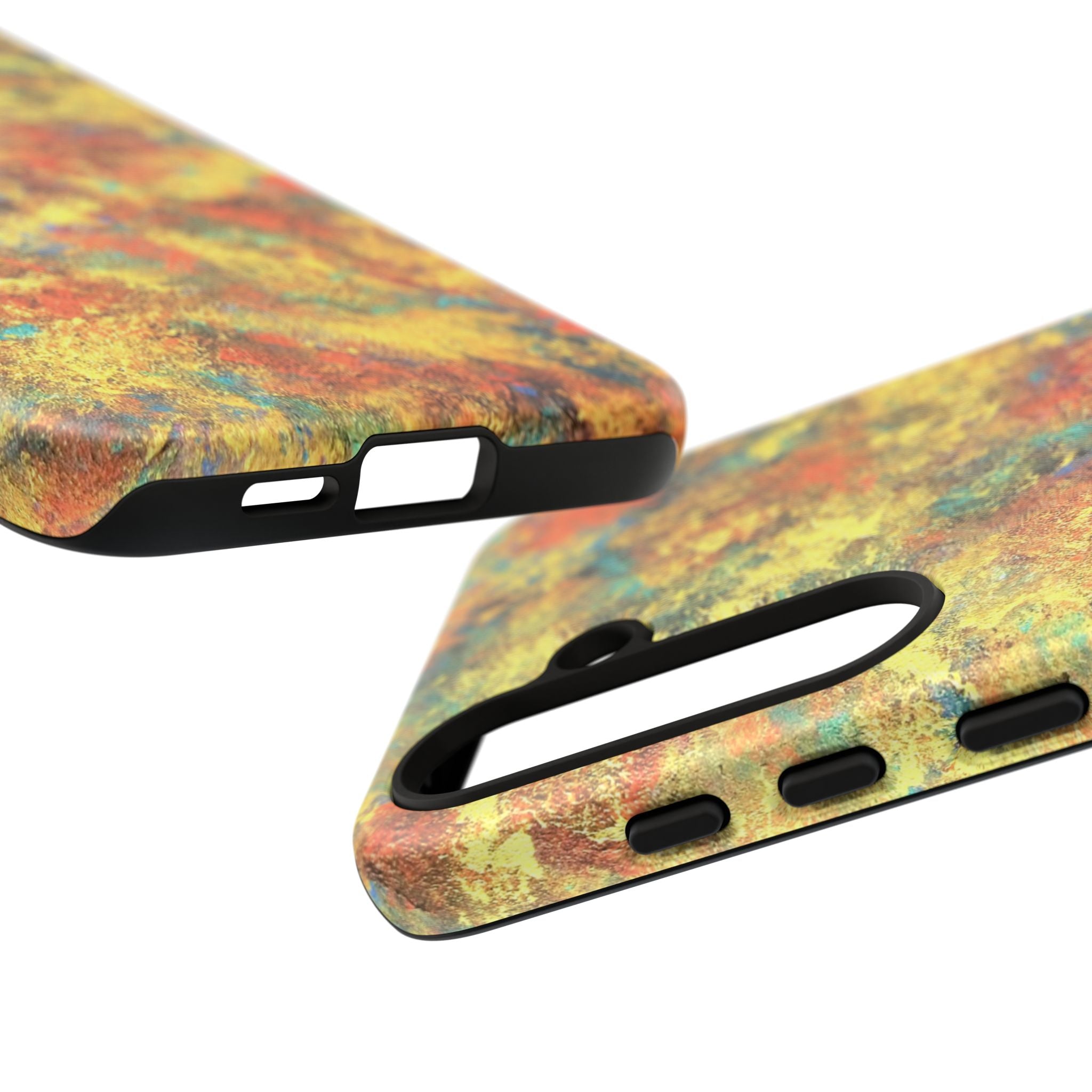 Abstract Autumn Marble Phone Case — Protective iPhone Cover with Warm Fall Colors