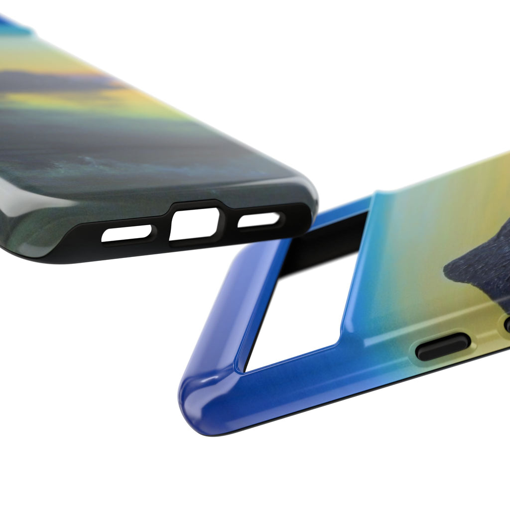 Sunset Cove Phone Case — Durable Protective Tough Case with Tranquil Beach Landscape