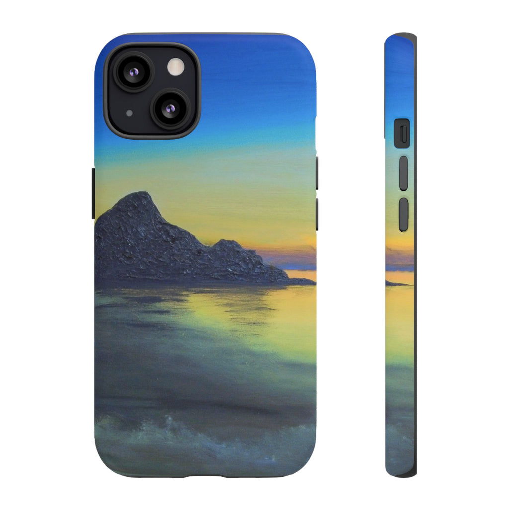 Sunset Cove Phone Case — Durable Protective Tough Case with Tranquil Beach Landscape