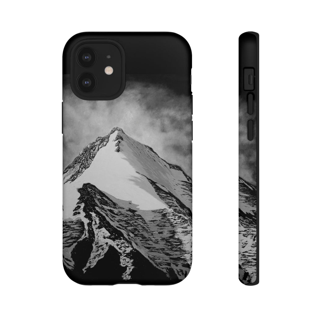 Mountain Peak Phone Case — Black & White Alpine Protective Case