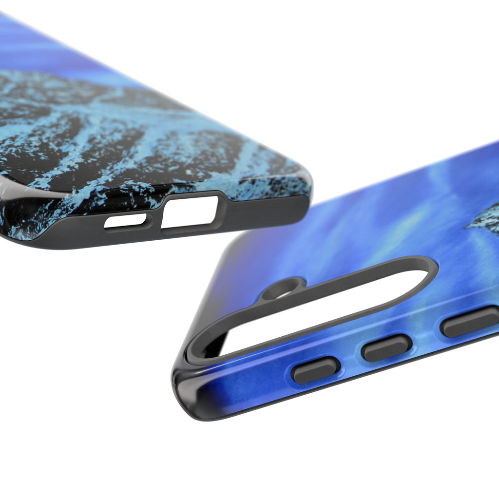 Mountain Peak Blue Tough Phone Case — Rugged Protective iPhone Cover