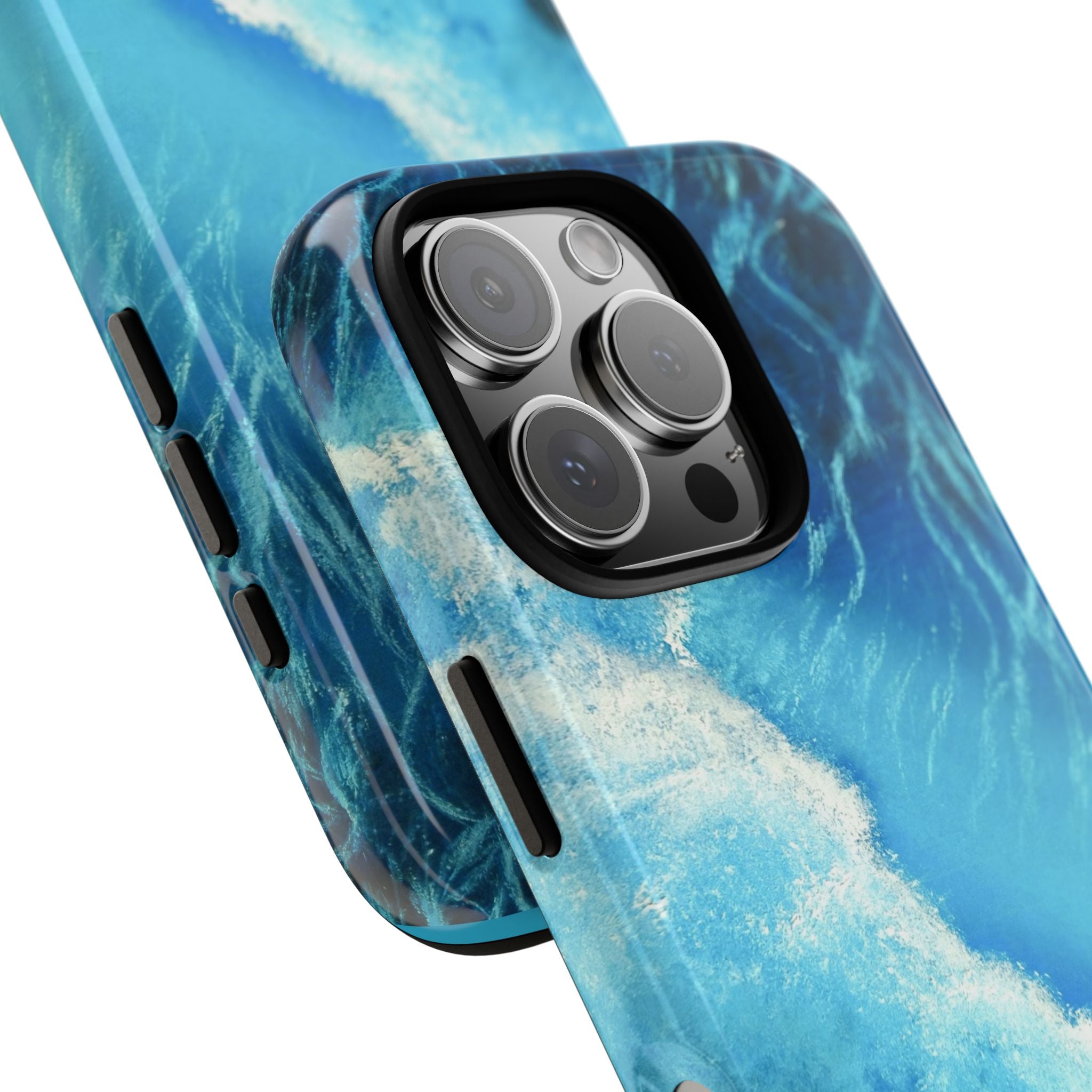 Ocean Wave Tough Phone Case — Blue Sea Water Protective Cover