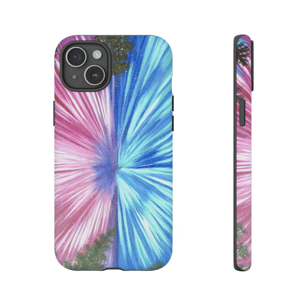 Phone Case — Pink & Blue Burst Tough Protective Case