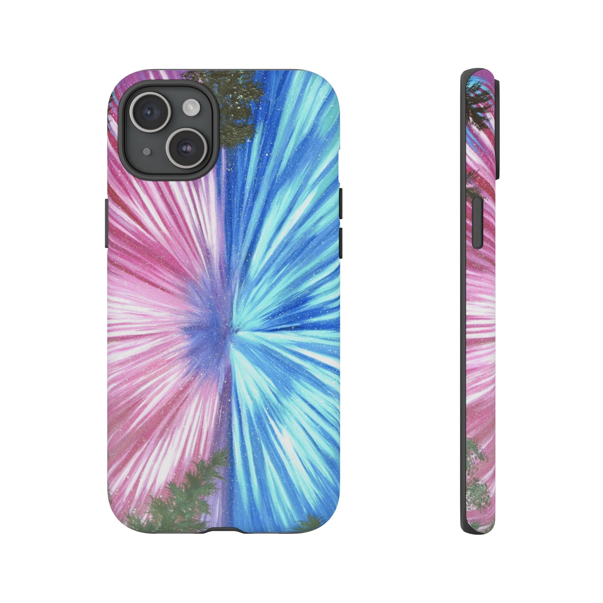 Phone Case — Pink & Blue Burst Tough Protective Case