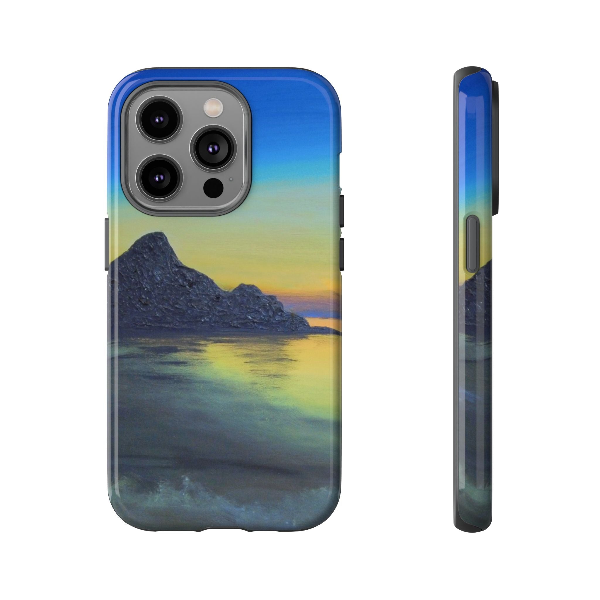 Sunset Cove Phone Case — Durable Protective Tough Case with Tranquil Beach Landscape