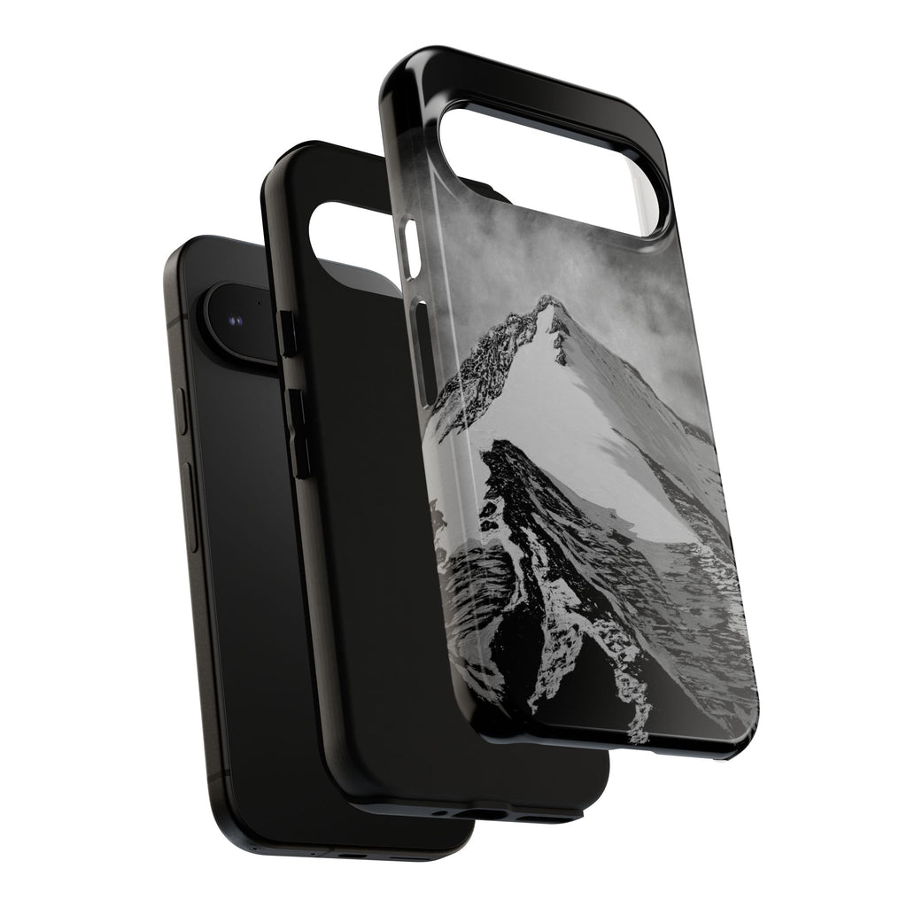 Mountain Peak Phone Case — Black & White Alpine Protective Case