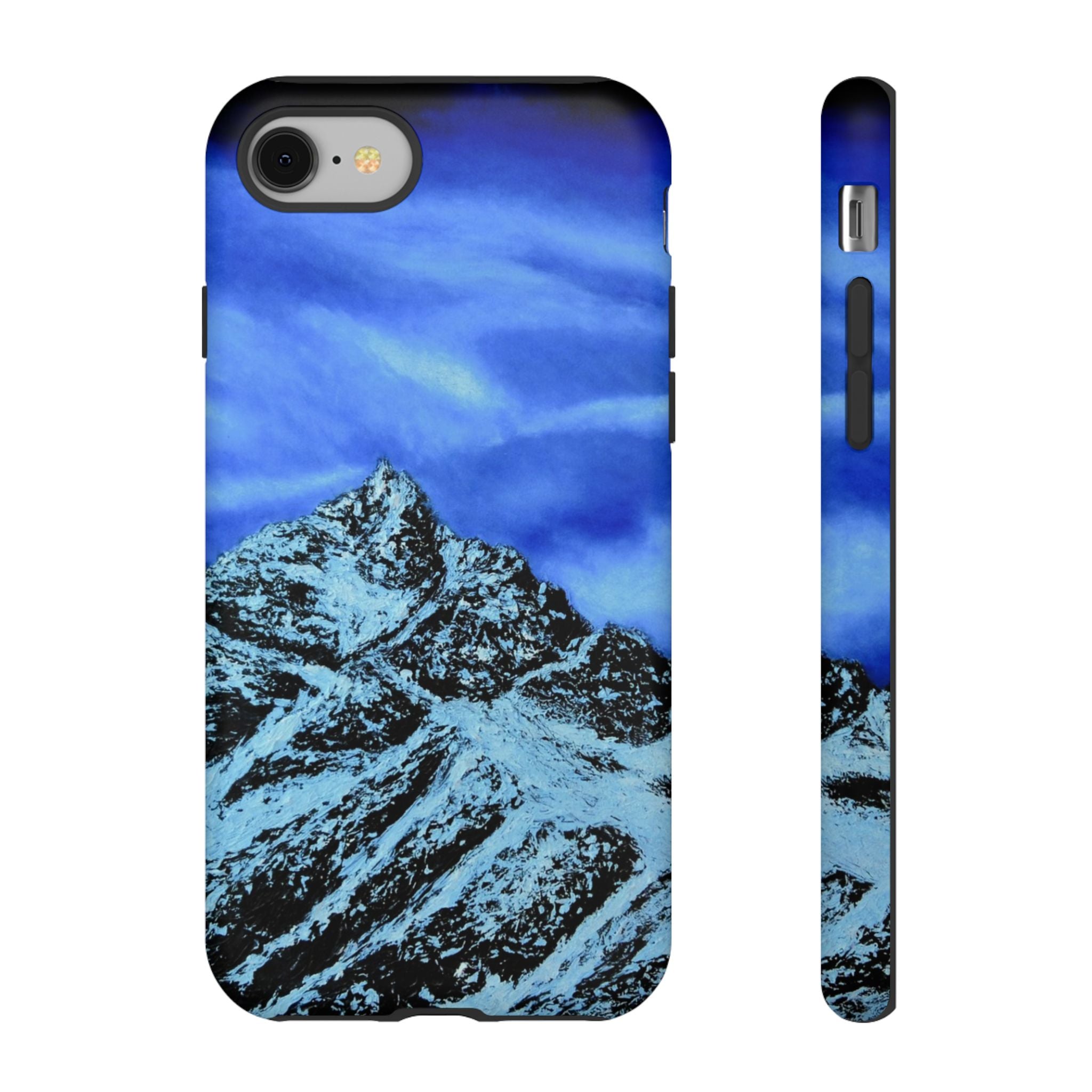 Mountain Peak Blue Tough Phone Case — Rugged Protective iPhone Cover