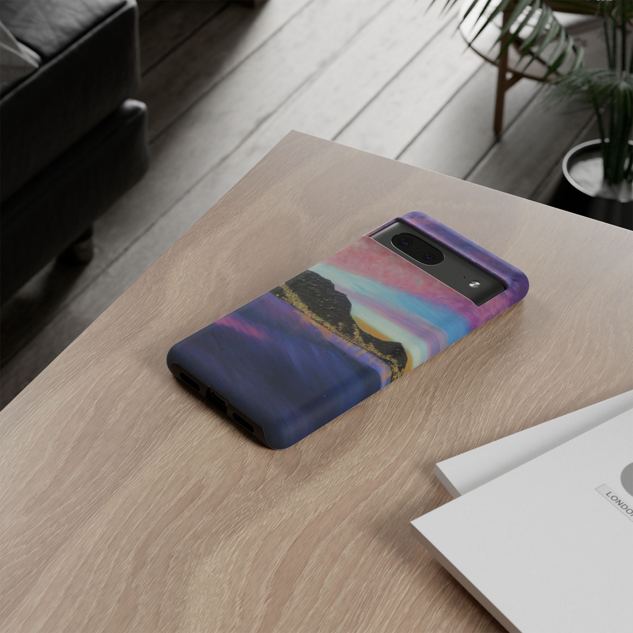 Sunset Mountain Landscape Phone Case — Colorful Sky Tough Case