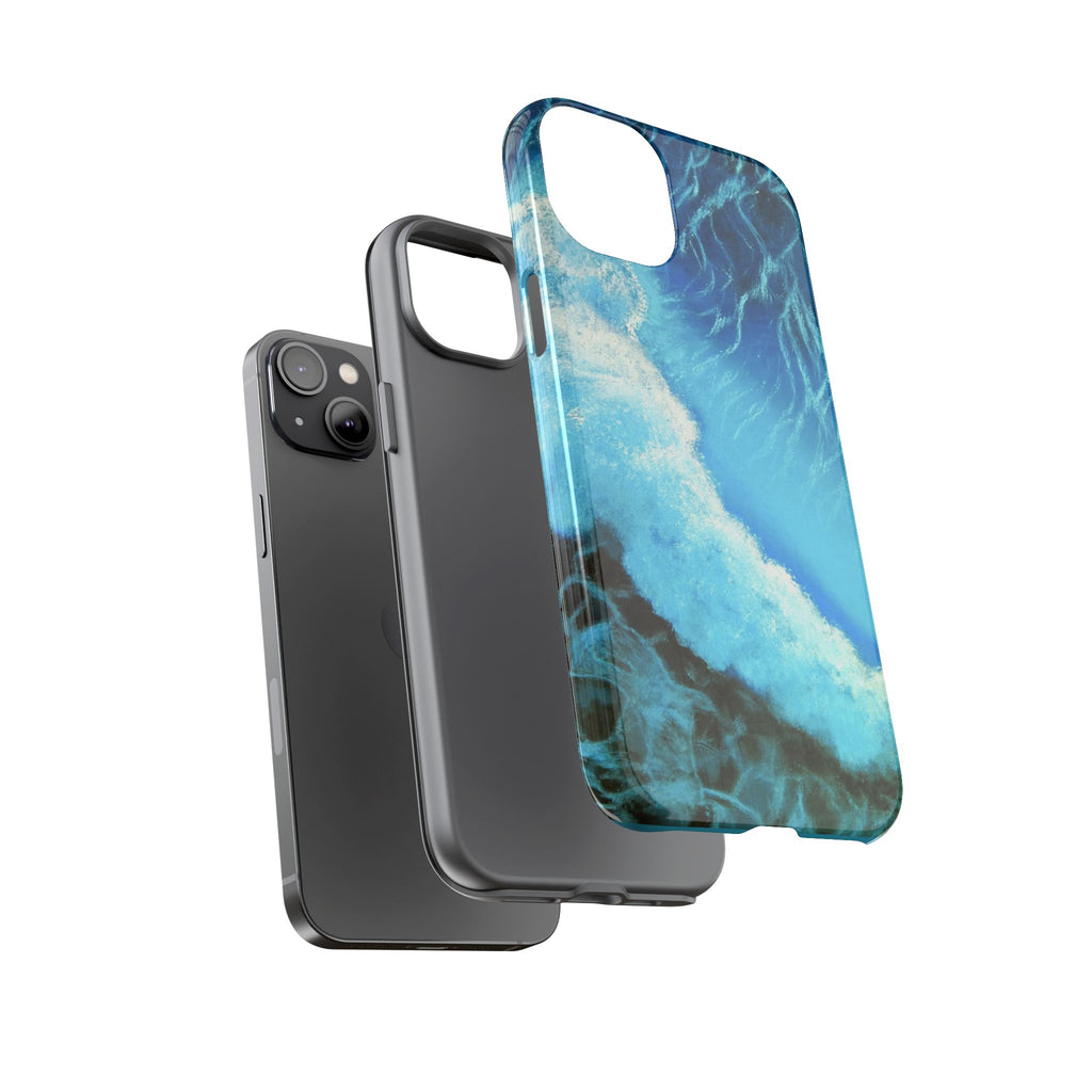 Ocean Wave Tough Phone Case — Blue Sea Water Protective Cover
