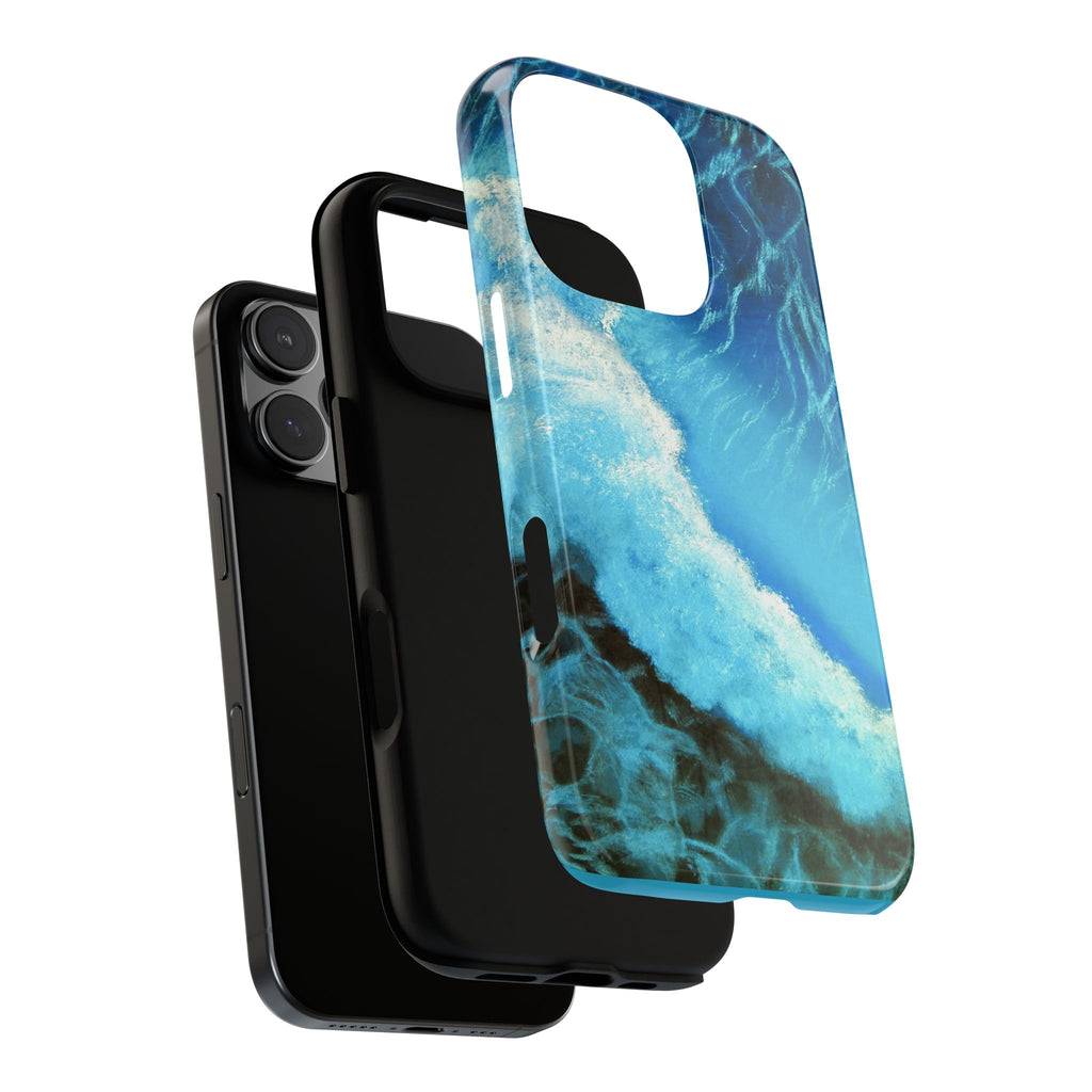 Ocean Wave Tough Phone Case — Blue Sea Water Protective Cover