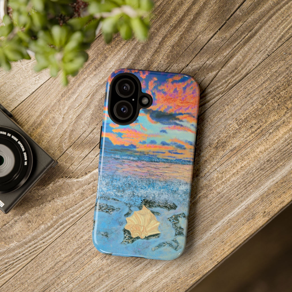 Beach Sunset Phone Case — Tropical Ocean Waves Protective iPhone Cover
