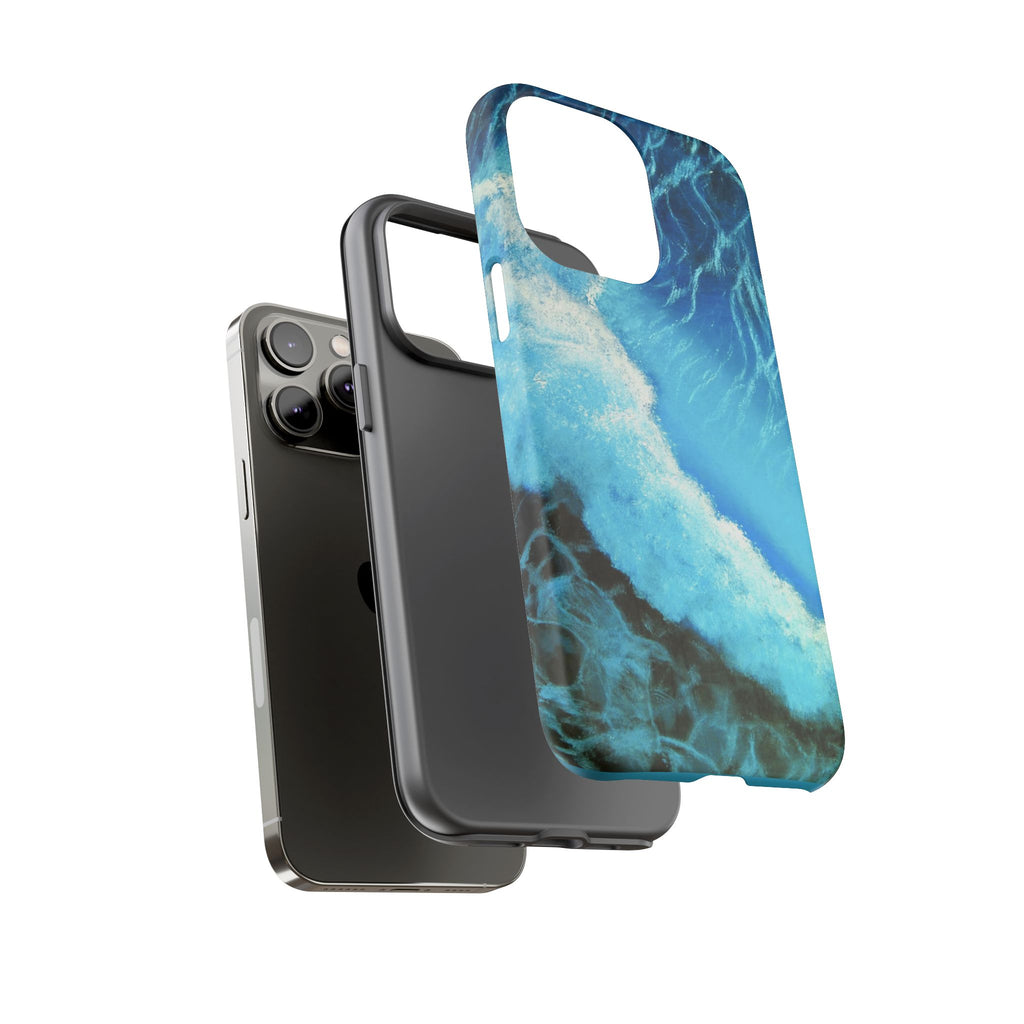 Ocean Wave Tough Phone Case — Blue Sea Water Protective Cover