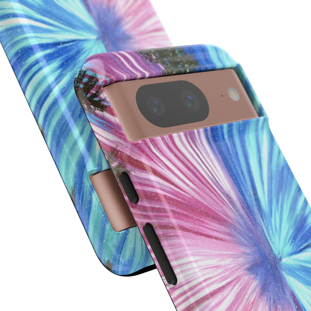 Phone Case — Pink & Blue Burst Tough Protective Case