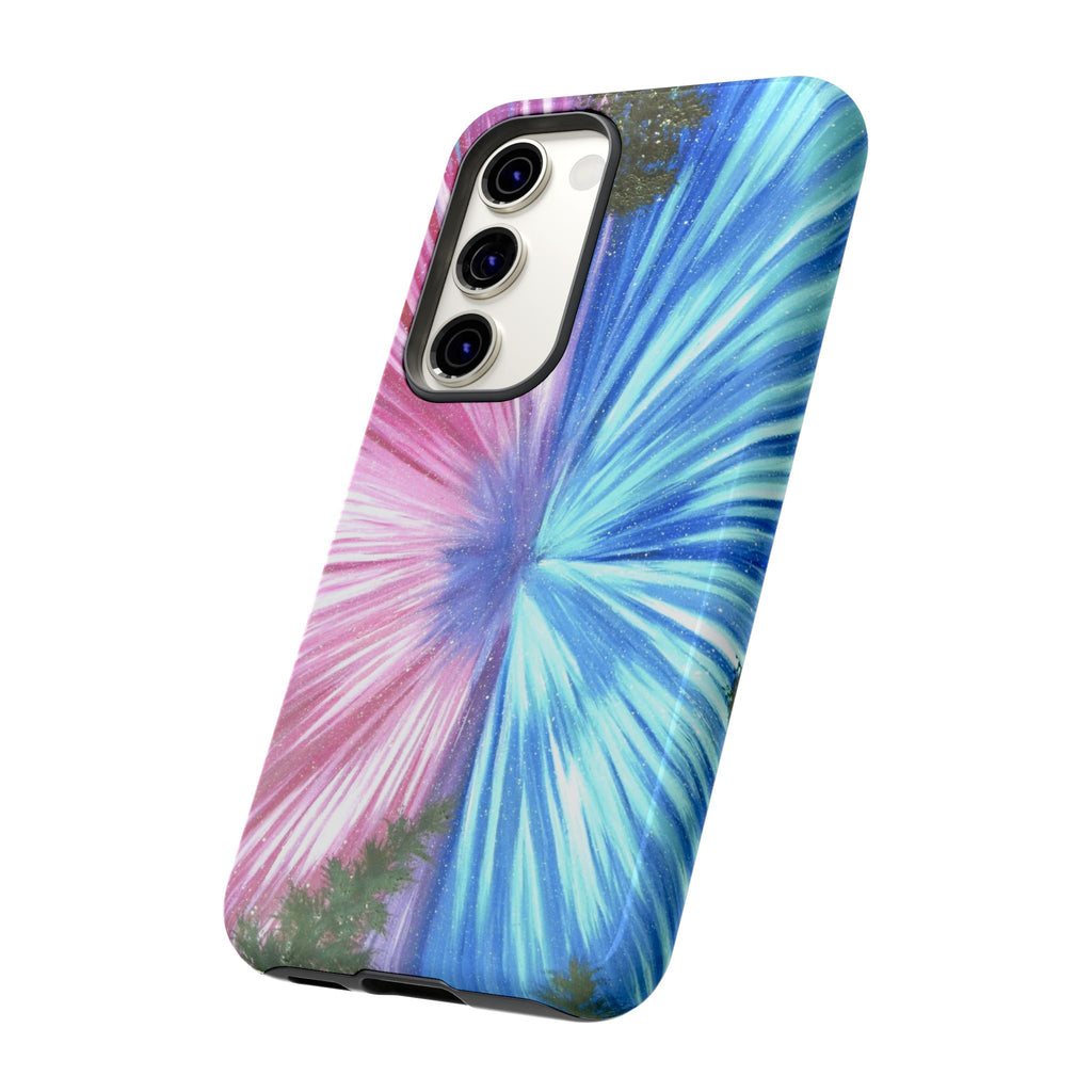 Phone Case — Pink & Blue Burst Tough Protective Case