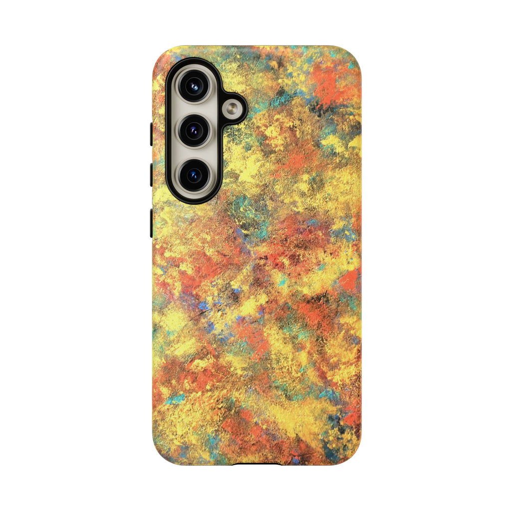 Abstract Autumn Marble Phone Case — Protective iPhone Cover with Warm Fall Colors