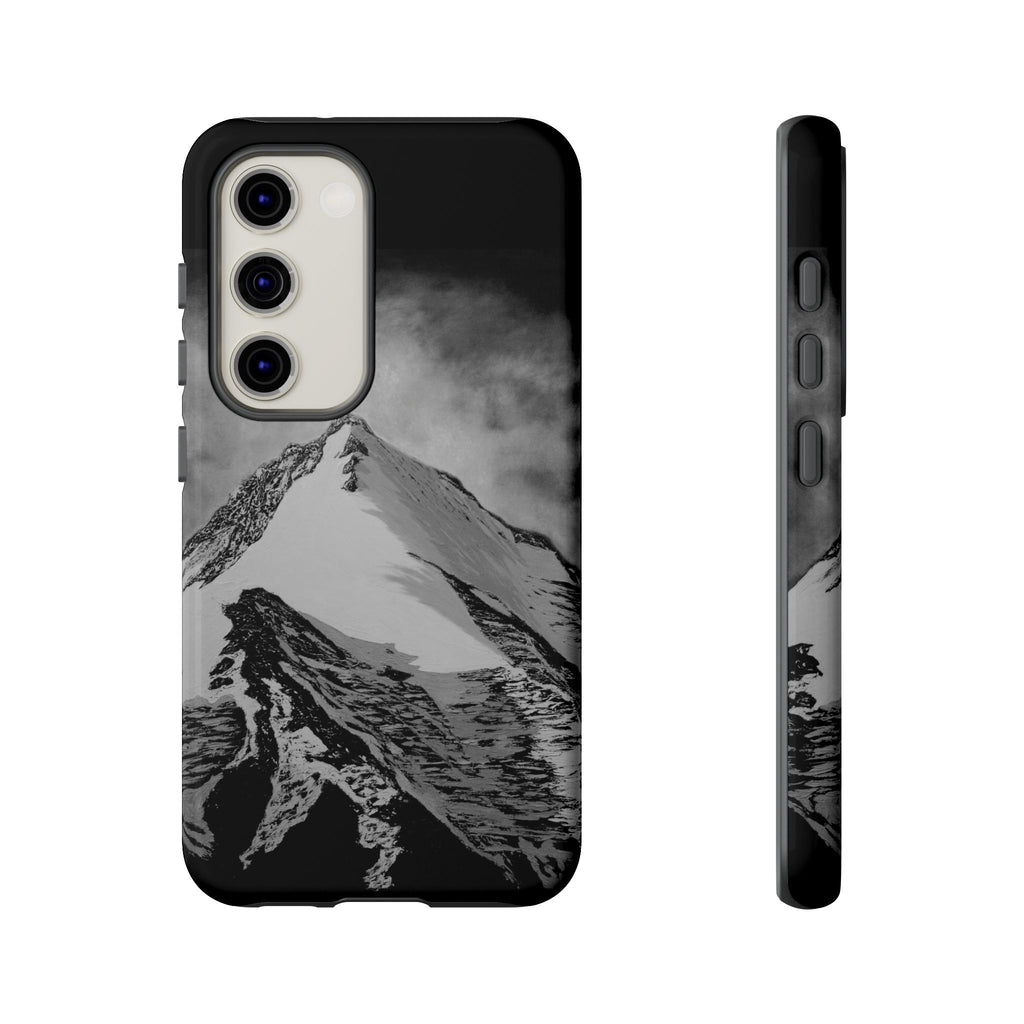 Mountain Peak Phone Case — Black & White Alpine Protective Case