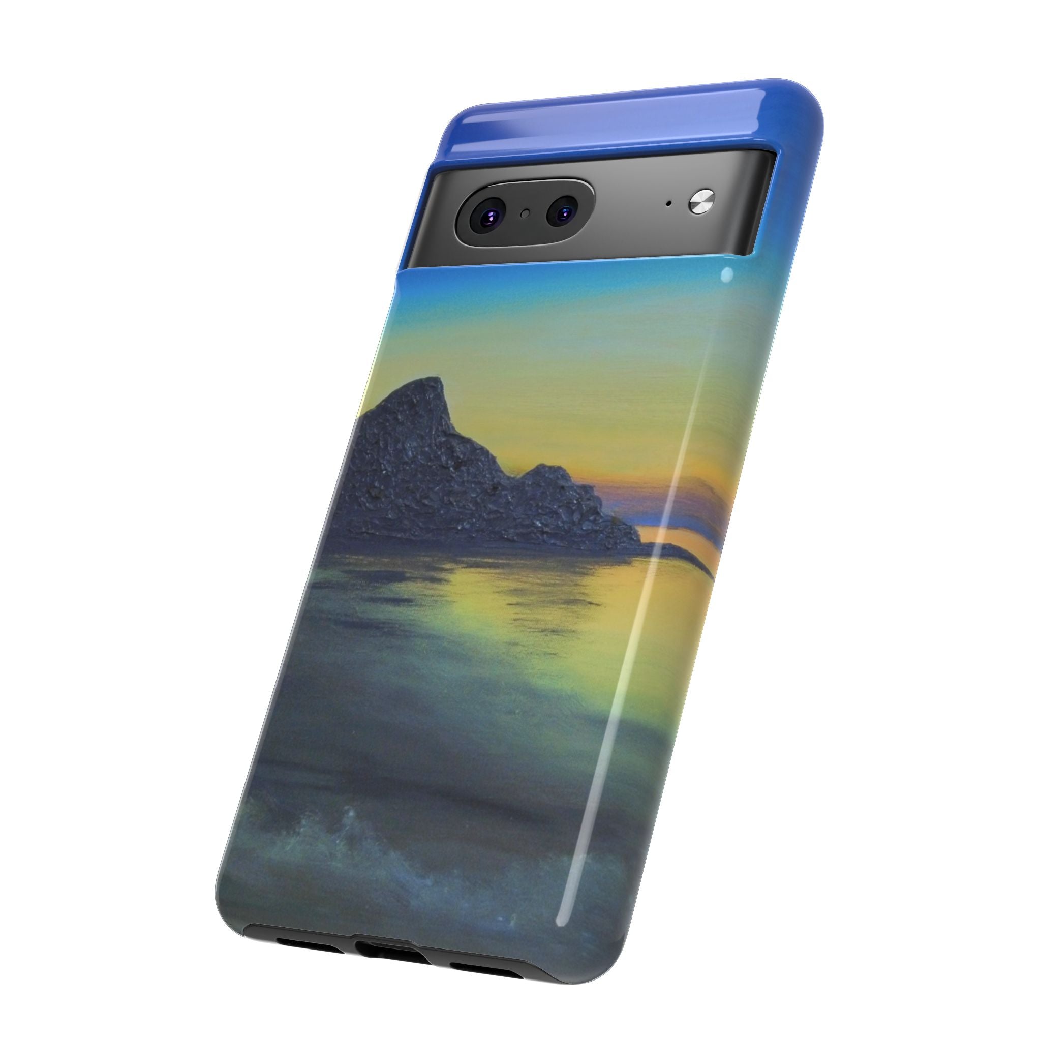 Sunset Cove Phone Case — Durable Protective Tough Case with Tranquil Beach Landscape