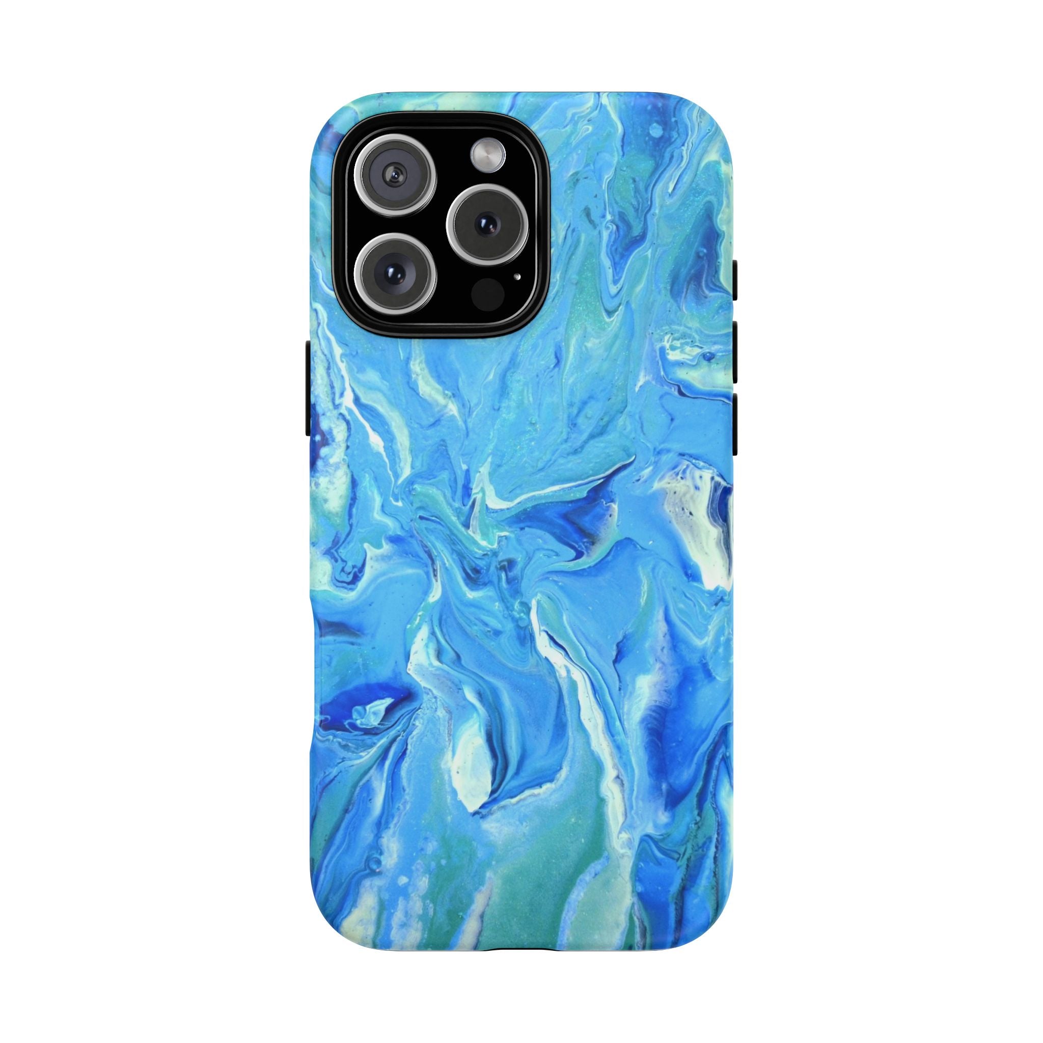 Blue Marble Tough Phone Case — Ocean Swirl Protective iPhone Cover
