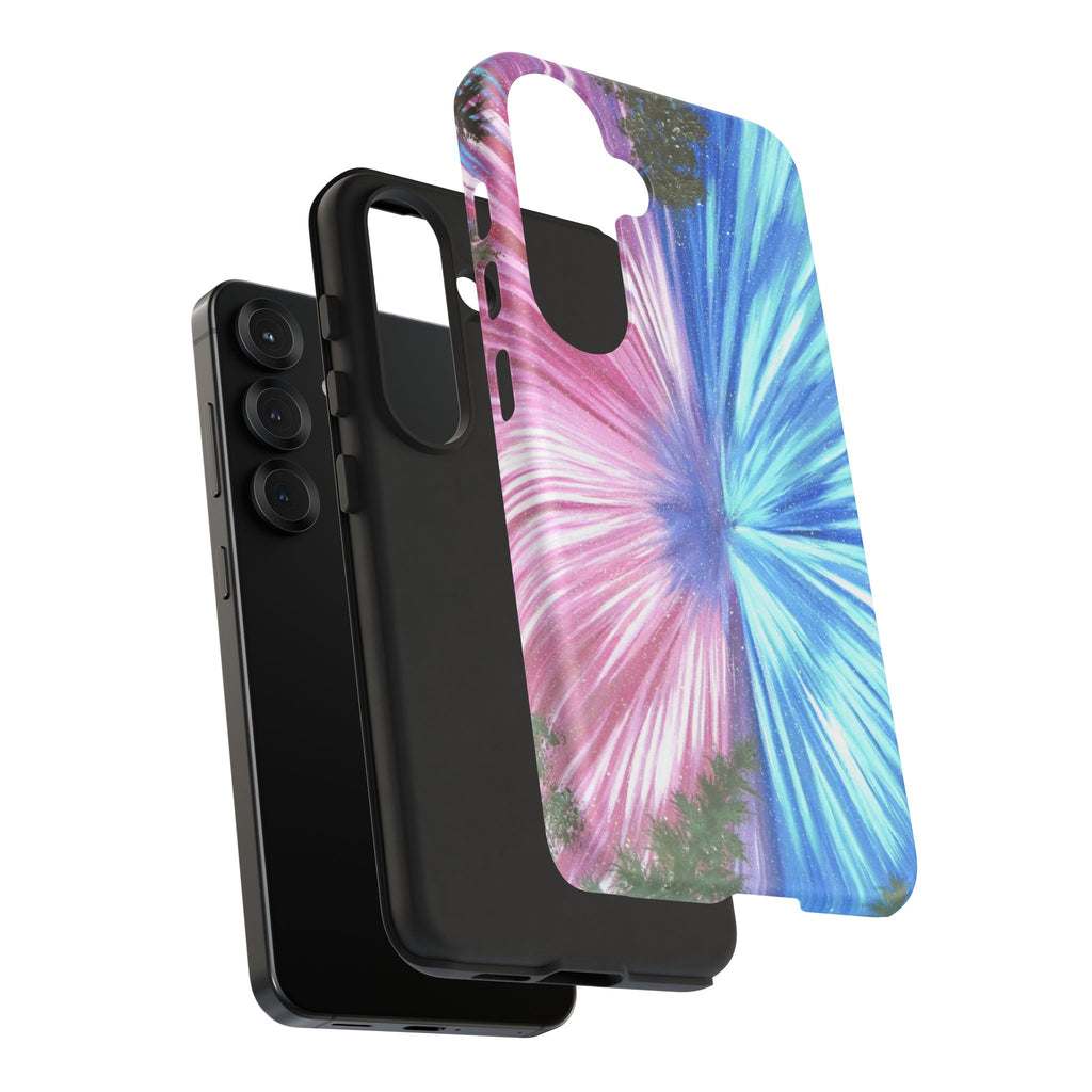 Phone Case — Pink & Blue Burst Tough Protective Case