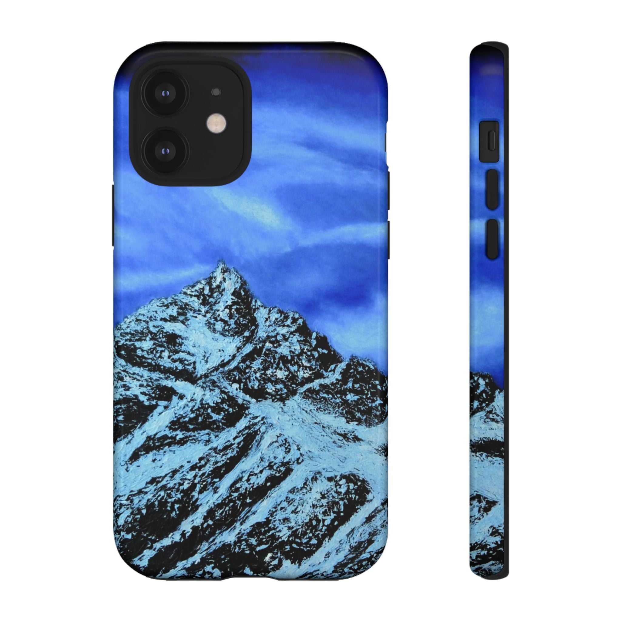 Mountain Peak Blue Tough Phone Case — Rugged Protective iPhone Cover
