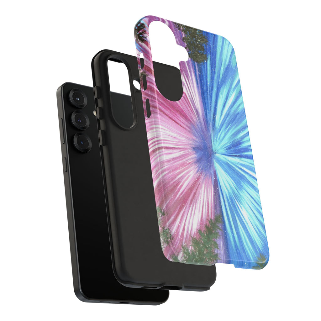 Phone Case — Pink & Blue Burst Tough Protective Case