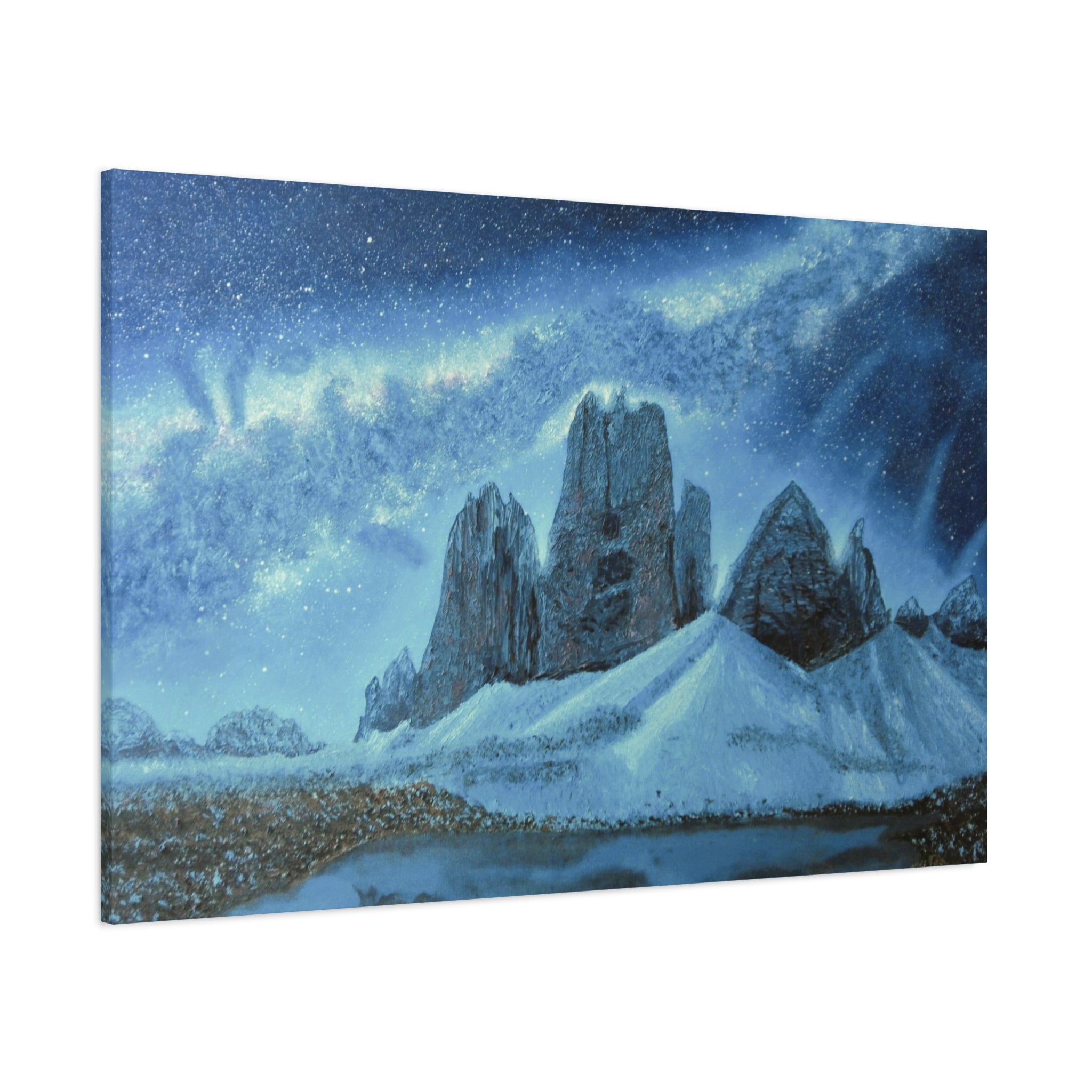 Milky Way above Dolomites Canvas Print — Matte Stretched Wall Art