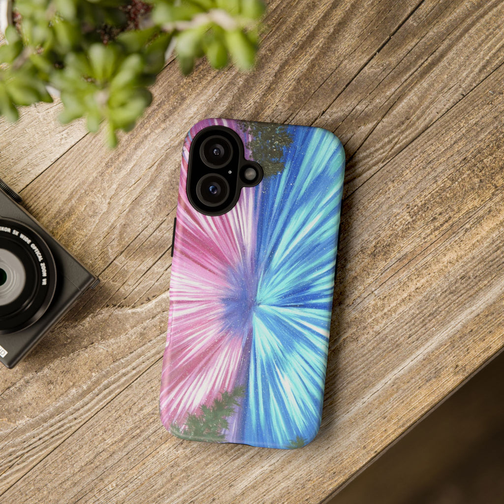 Phone Case — Pink & Blue Burst Tough Protective Case