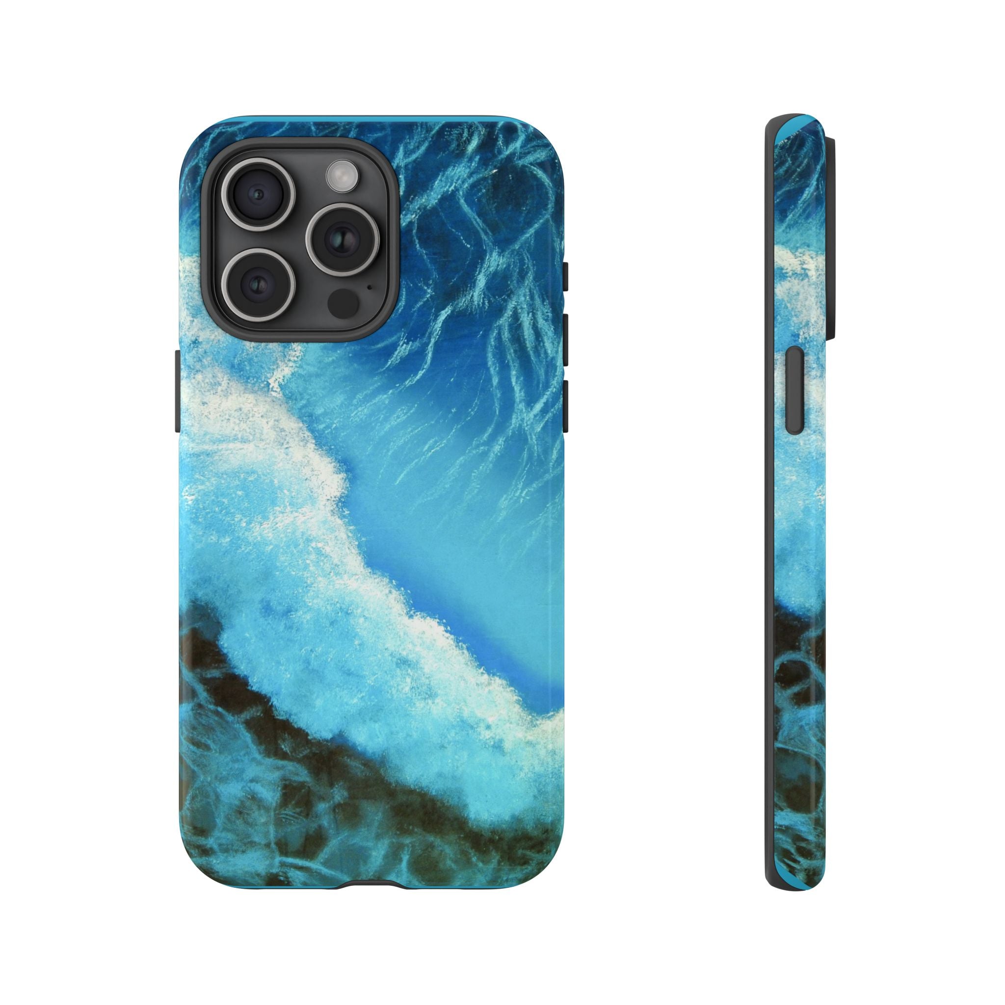 Ocean Wave Tough Phone Case — Blue Sea Water Protective Cover