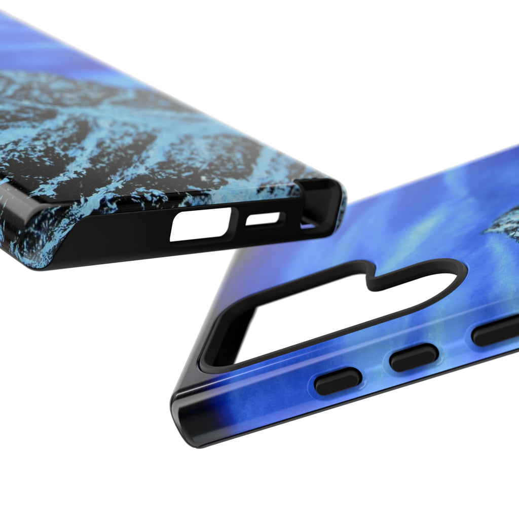 Mountain Peak Blue Tough Phone Case — Rugged Protective iPhone Cover