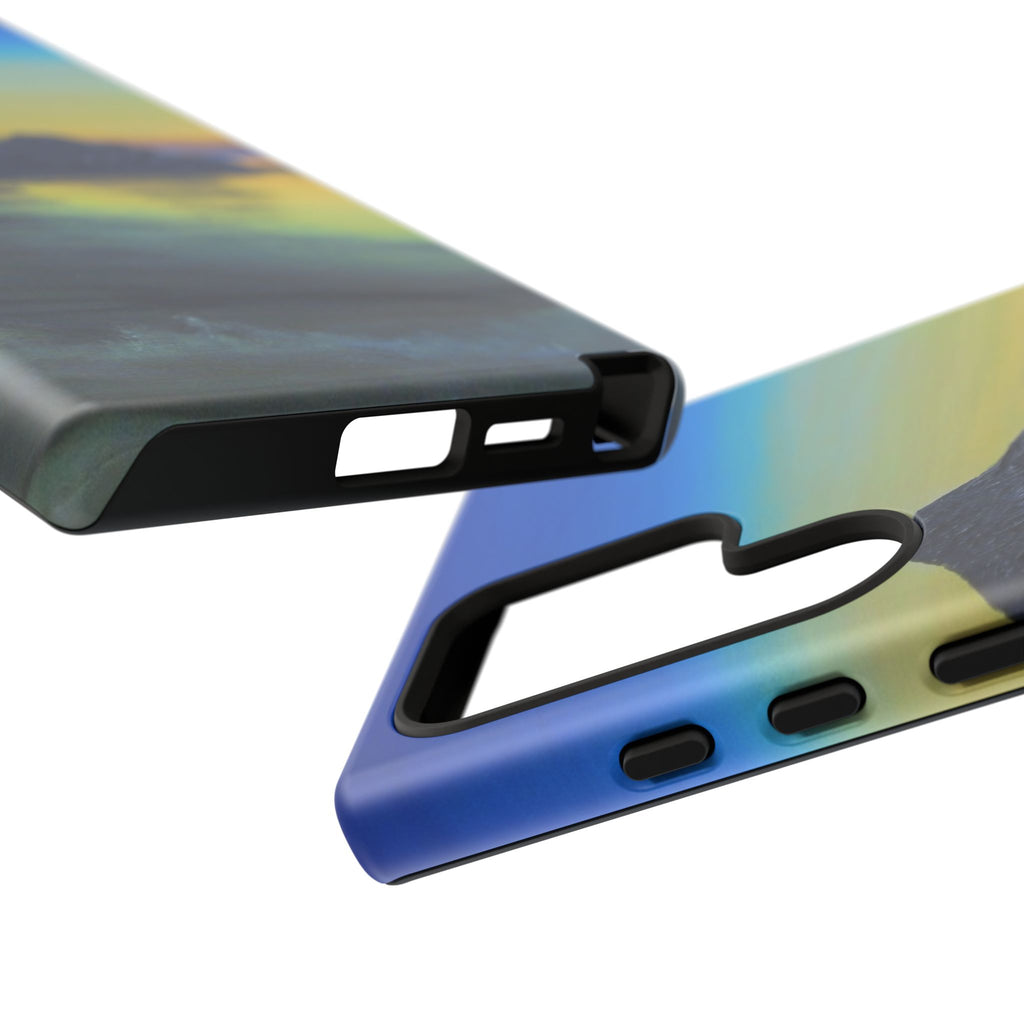 Sunset Cove Phone Case — Durable Protective Tough Case with Tranquil Beach Landscape