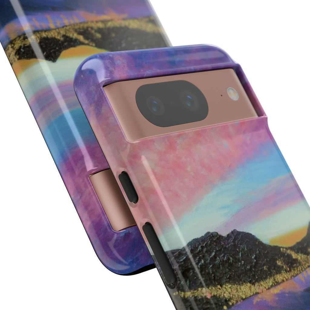 Sunset Mountain Landscape Phone Case — Colorful Sky Tough Case