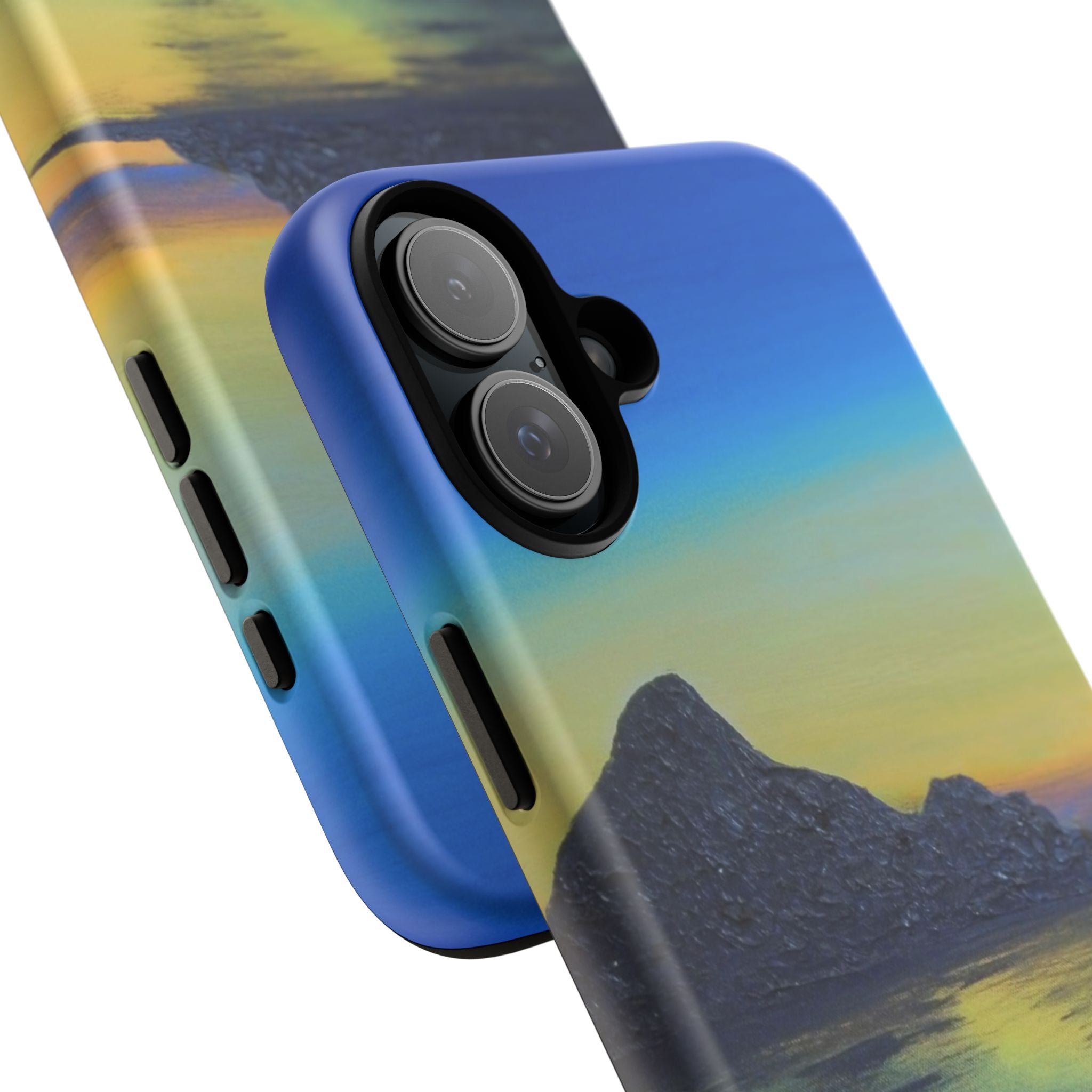 Sunset Cove Phone Case — Durable Protective Tough Case with Tranquil Beach Landscape