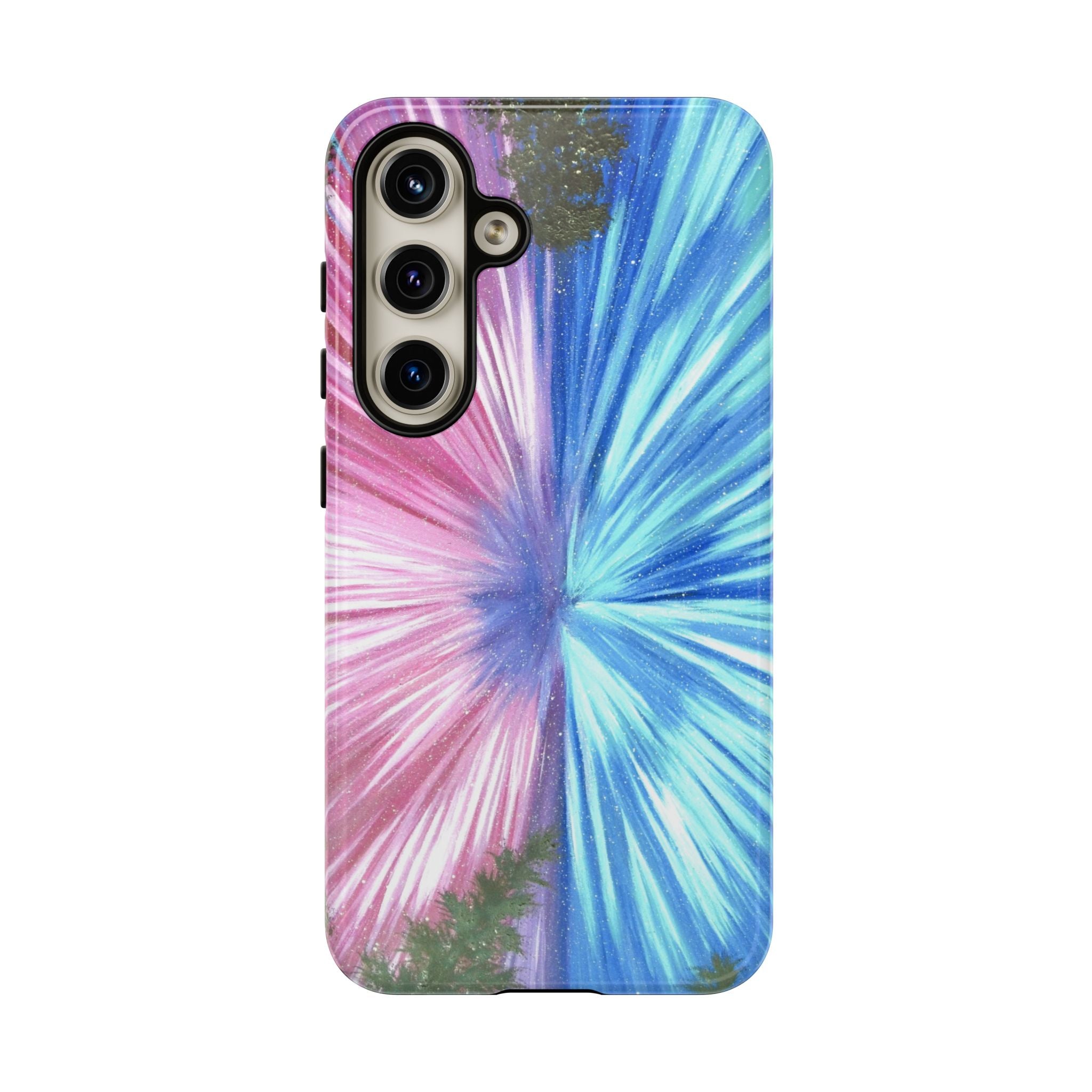 Phone Case — Pink & Blue Burst Tough Protective Case
