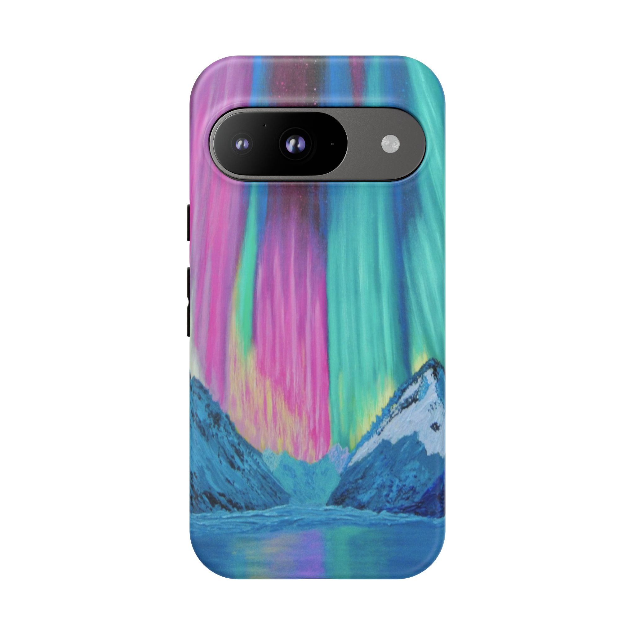 Aurora Mountain Tough Phone Case — Northern Lights Protective iPhone Cover