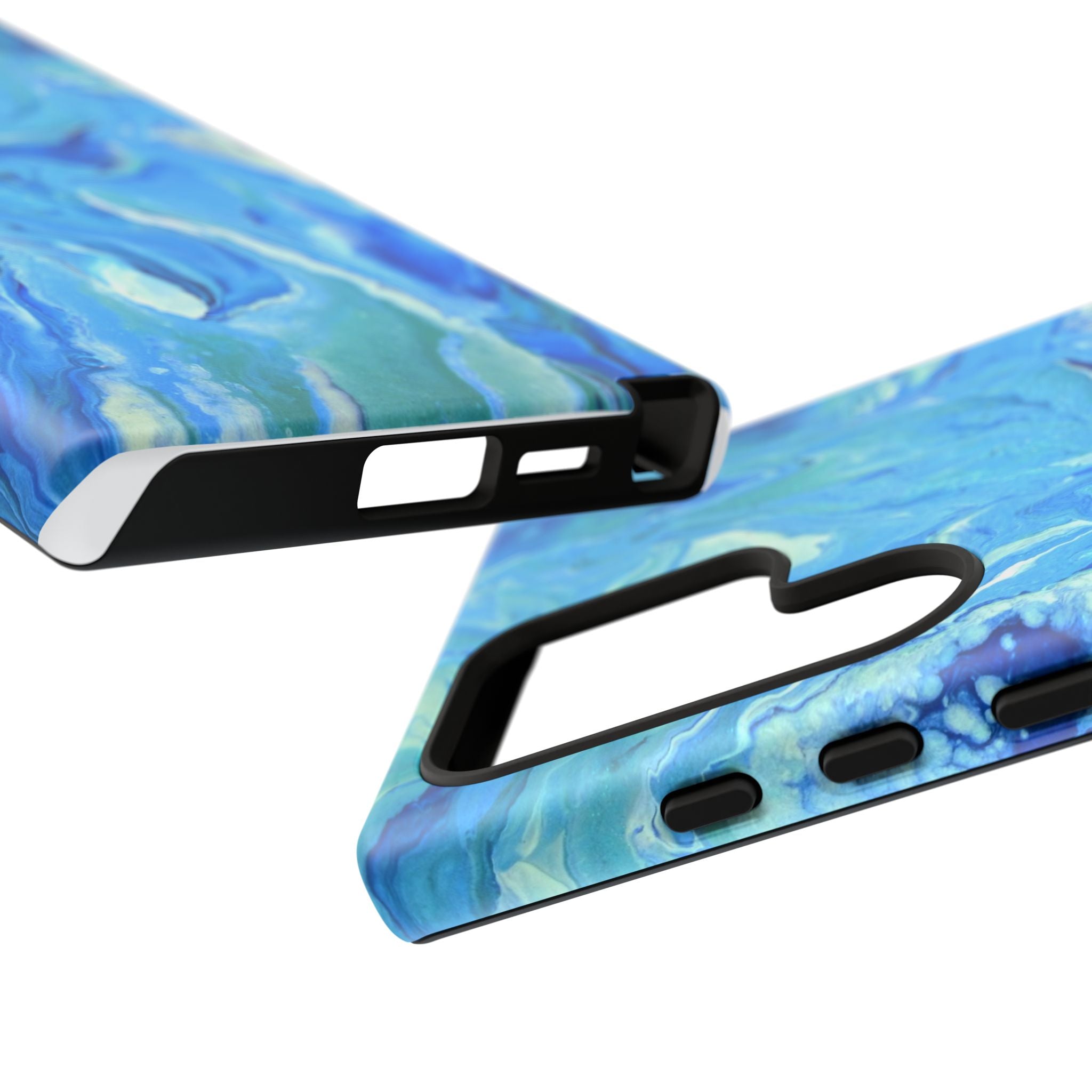 Blue Marble Tough Phone Case — Ocean Swirl Protective iPhone Cover