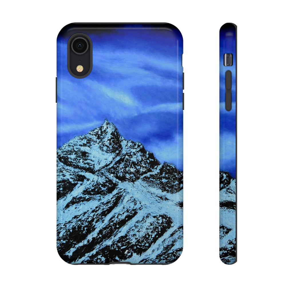 Mountain Peak Blue Tough Phone Case — Rugged Protective iPhone Cover