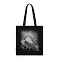 Tote Bag — Monochrome Mountain Print Organic Cotton Tote (Mountain Illustration)