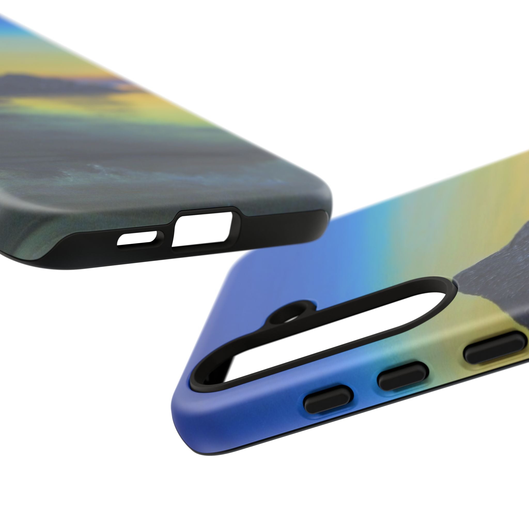 Sunset Cove Phone Case — Durable Protective Tough Case with Tranquil Beach Landscape