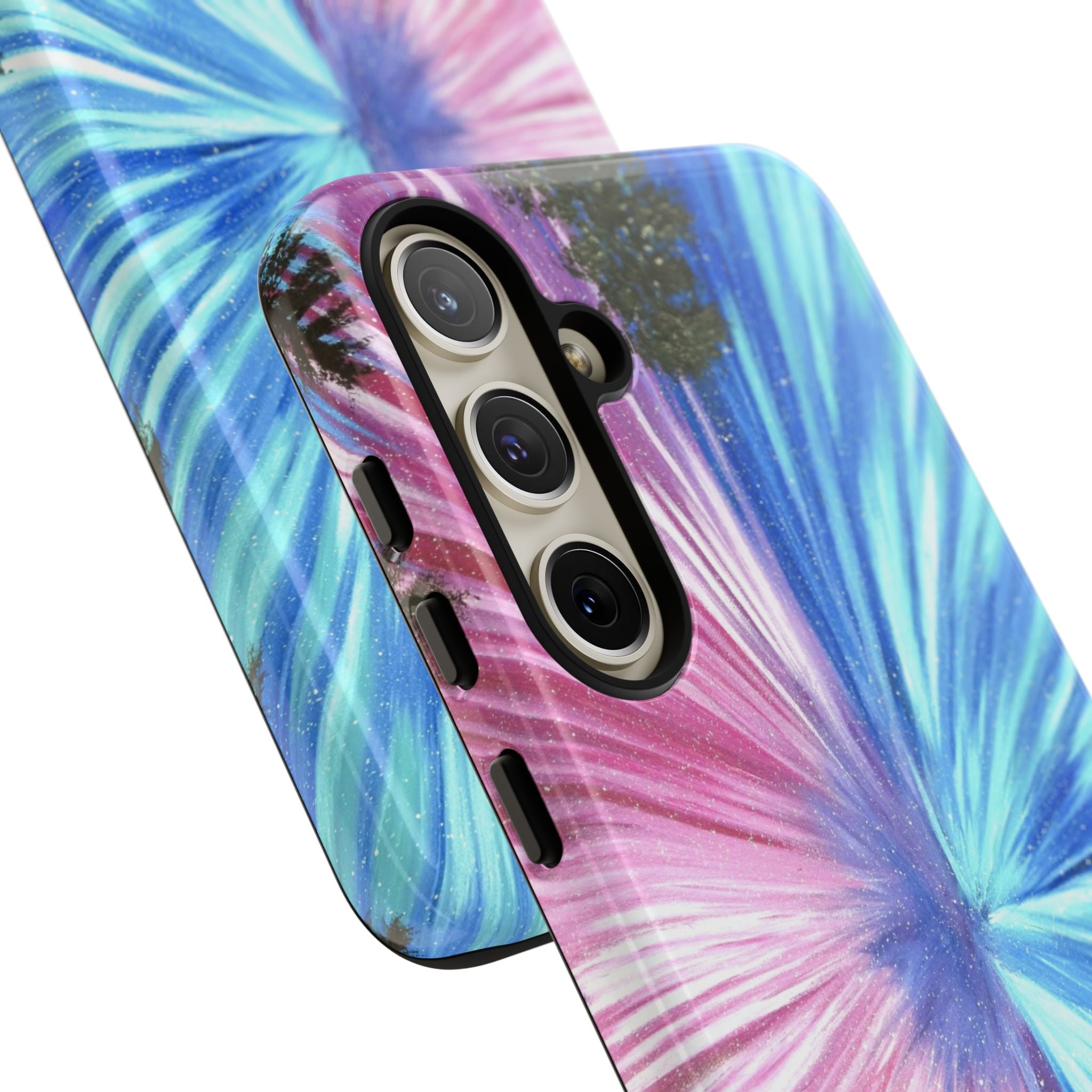 Phone Case — Pink & Blue Burst Tough Protective Case