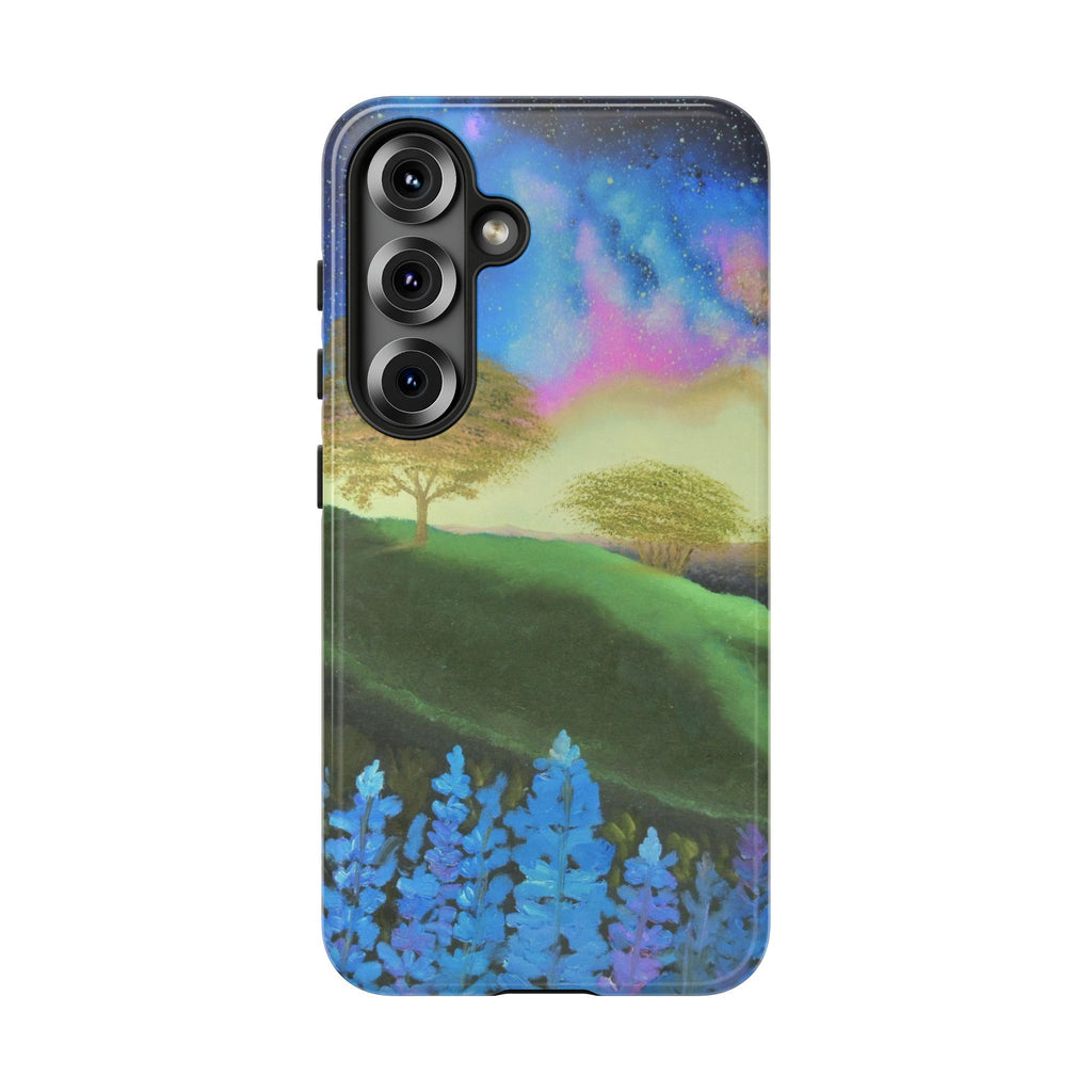 Aurora Nightscape Phone Case — Galaxy Meadow Protective Case